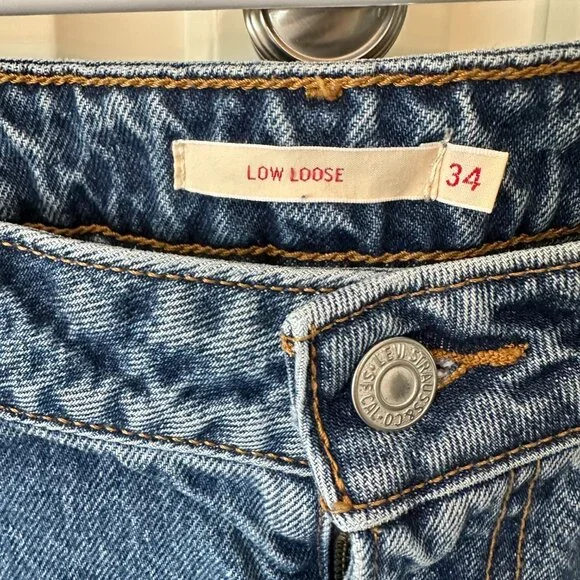 Levi's Low Loose Wide Leg Jeans, Size 34 x 30 - Picture 3 of 5